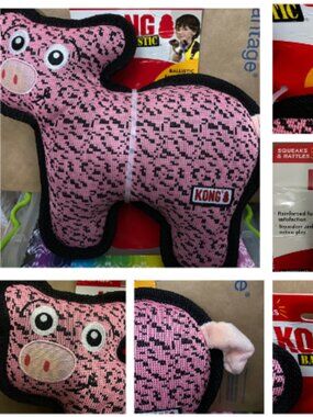 KONG BALLISTIC *PINK PIG* SQUEAKS&RATTLES